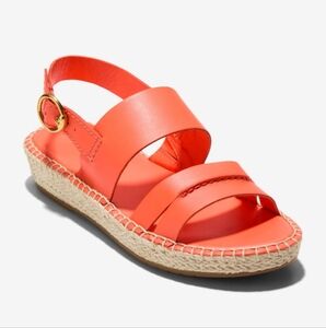 Cole Haan Coral Sandals with Gold Buckle